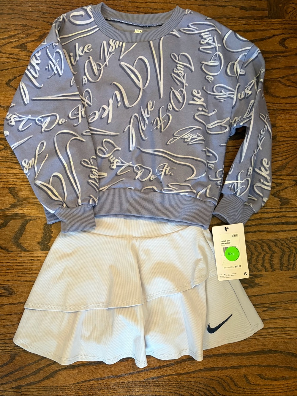 Nike Script Sweatshirt and Skort Set